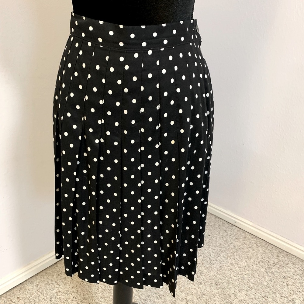 Vintage Gap Polka Dot Pleated Skirt, Size 11/12